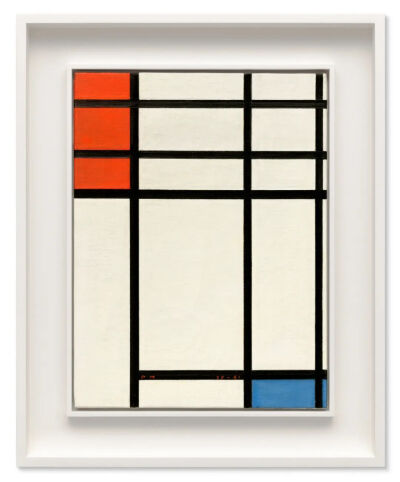 一幅蒙德里安名作《红蓝构图》即将拍卖，估价20,000,000至30,000,000美元（约合人民币1.45亿至2.17亿元）。此画创作于1939-1941年，