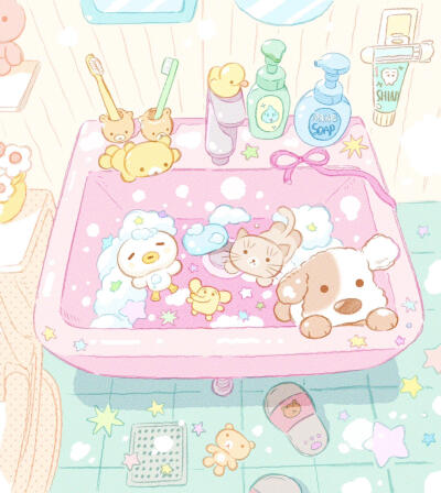 可爱萌物背景图插画
twi（X）©️：summernight_12_