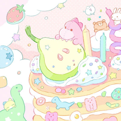 可爱萌物背景图插画
twi（X）©️：summernight_12_