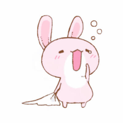 粉色小兔子可爱表情包