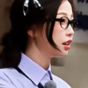 像素黑框眼镜学生妹