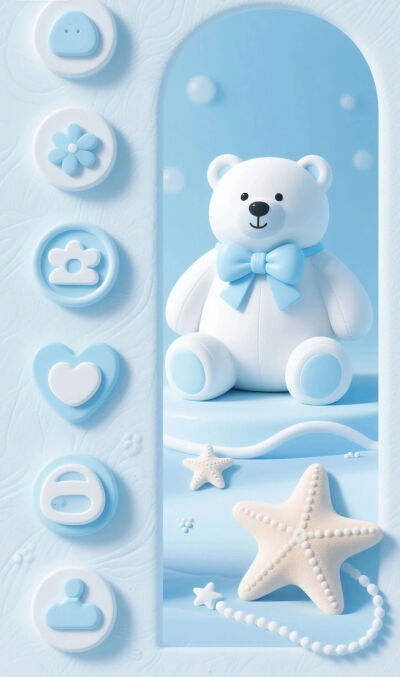 可爱蓝色系壁纸