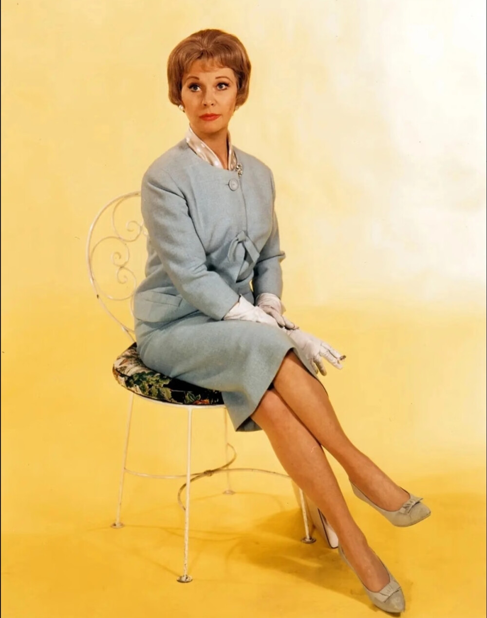 1961年，费雯丽在电影《罗马之春》拍摄造型行型录