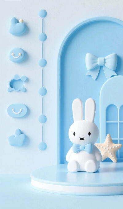 可爱蓝色系壁纸