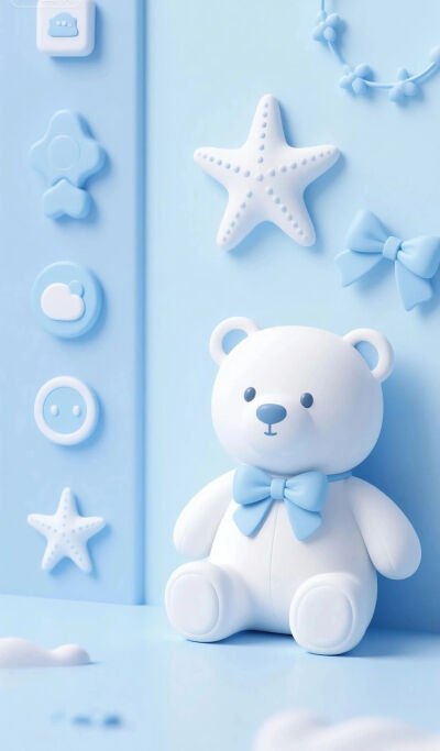 可爱蓝色系壁纸