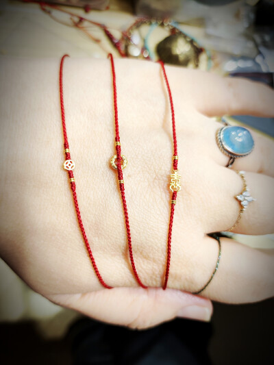 精致手绳，绿松，雷击木