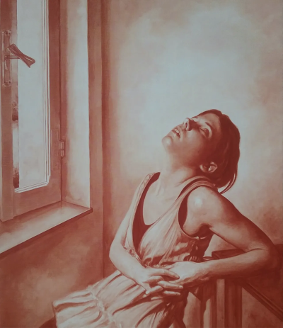 丹尼尔·韦扎尼是一位意大利当代画家，以高度凝练的具象语言和富有哲学意味的画面而受到关注。他的作品多围绕人物形象展开，画面气氛安静而紧张，人物常处于沉思、凝固或若有所思的状态，仿佛被置于时间暂停的瞬间。…