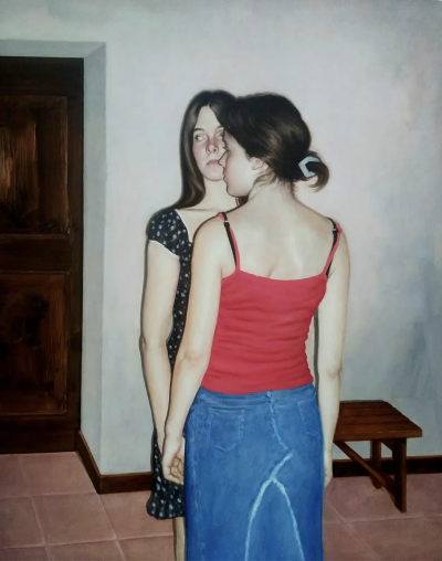 丹尼尔·韦扎尼是一位意大利当代画家，以高度凝练的具象语言和富有哲学意味的画面而受到关注。他的作品多围绕人物形象展开，画面气氛安静而紧张，人物常处于沉思、凝固或若有所思的状态，仿佛被置于时间暂停的瞬间。…