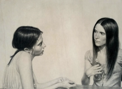 丹尼尔·韦扎尼是一位意大利当代画家，以高度凝练的具象语言和富有哲学意味的画面而受到关注。他的作品多围绕人物形象展开，画面气氛安静而紧张，人物常处于沉思、凝固或若有所思的状态，仿佛被置于时间暂停的瞬间。…