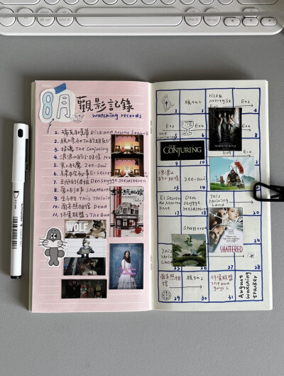 电影 月历 手帐