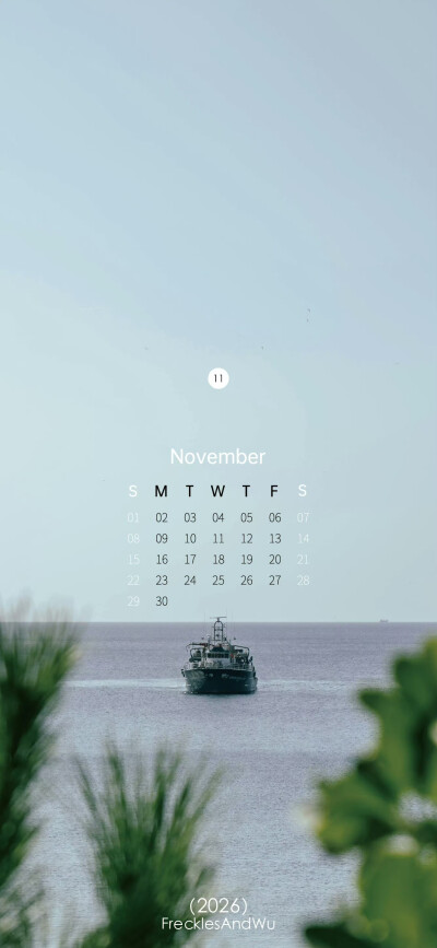 2026.10～12
月历壁纸
cr.@雀斑与吴