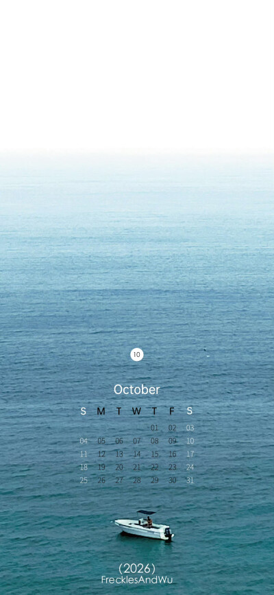 2026.10～12
月历壁纸
cr.@雀斑与吴