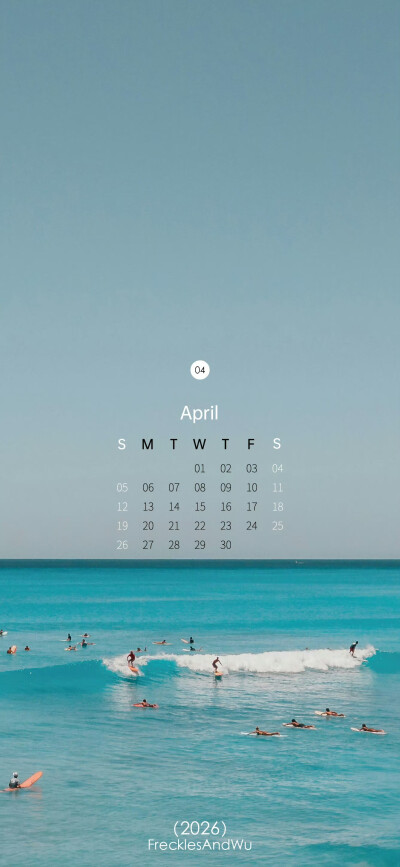 2026.1～9
月历壁纸
cr.@雀斑与吴