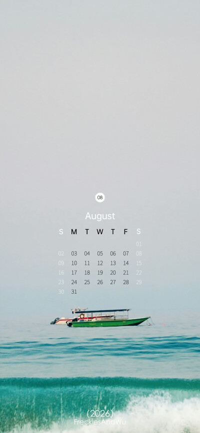 2026.1～9
月历壁纸
cr.@雀斑与吴