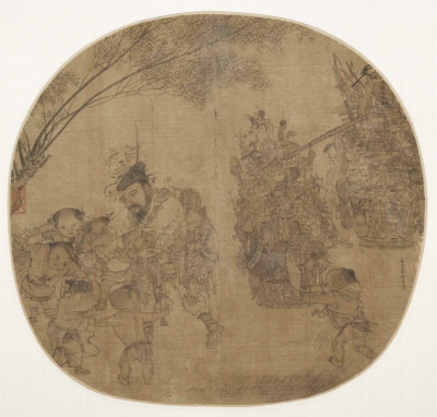 南宋 李嵩 《货郎图》克利夫兰艺术博物馆藏