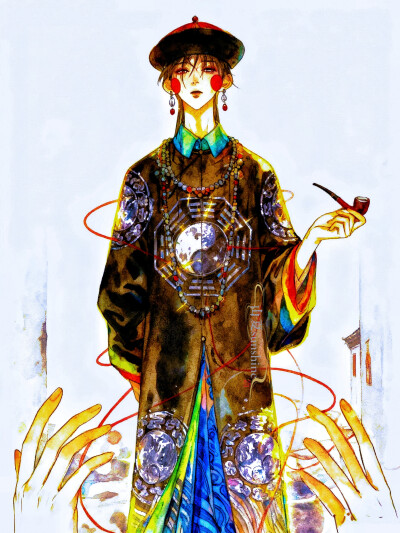 封面故事 |他像是无意中念出了禁忌的咒语，结果召来了往日的幽灵#国漫国风#封面故事#充能计划画画 #审美积累