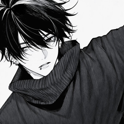 男头，黑白漫头