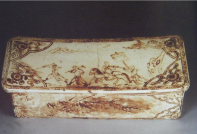 元代 磁州窑唐僧取经图枕广东省博物院 藏