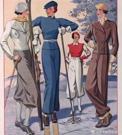 1930s 滑雪服