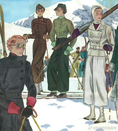 1930s 滑雪服