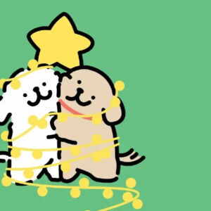 圣诞线条小狗情头