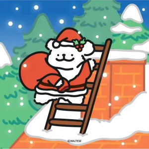 圣诞线条小狗情头