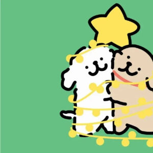 圣诞线条小狗情头