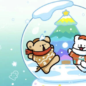 圣诞线条小狗情头