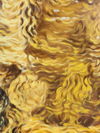 迪亚戈·埃尔南德斯是一位1970年代出生的古巴艺术家，他的画作通过起伏的线条、有节奏的笔触和动态构图，唤起了朦胧的视觉动感，使画布显得犹如雨天场景中，栩栩如生。