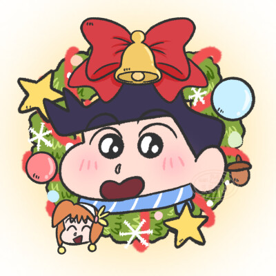 圣诞头像·图源微博@菜菜薄饼