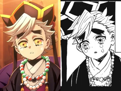 童磨
自拼 无限城第一章上二战（上半场）动画漫画对比
用目前被传上流媒的源拼对比好了 漫画选了东立版（繁体黑白）