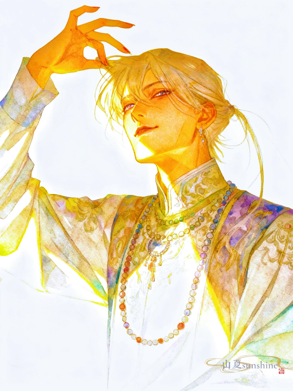 未尽花言|来岁花前，又是今年忆去年#一年将近时万事已随风#充能计划画画#国漫国风#来年再见