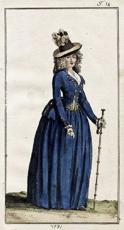 1791年《时尚版豪华骑马习惯杂志》