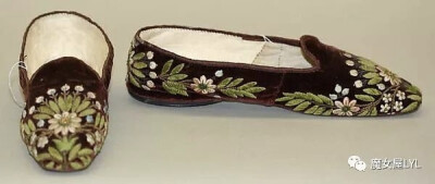 绣花晚礼服鞋，20世纪20年代中期