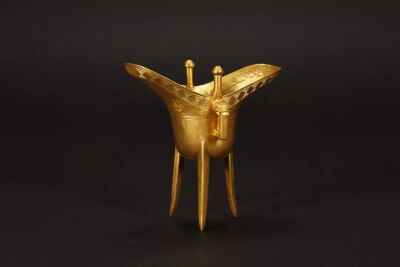 明代  回纹金爵杯上海观复博物馆藏