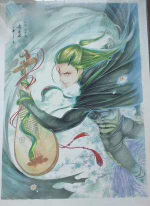 穆逢春绘制复制画。《斗罗大陆》漫画同人作品。毒斗罗独孤博。(来源于网络，侵权删)