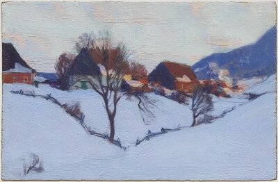 艺术家Clarence Gagnon笔下的冬日