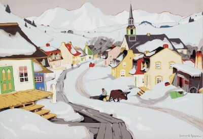 艺术家Clarence Gagnon笔下的冬日