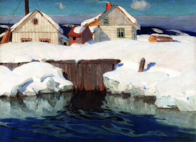 艺术家Clarence Gagnon笔下的冬日