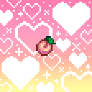 星露谷物语桃子像素头像，纯手工临摹绘制（内有贴纸素材）