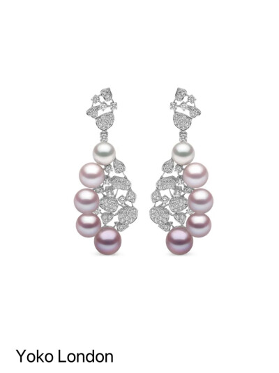 Yoko London
18K白金 0mbre 珍珠钻石耳环