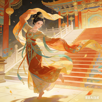 胡服何葳蕤，仙仙登绮墀。
翘袖中繁鼓，倾眸溯华榱。
体轻似无骨，观者皆耸神