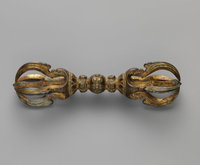 唐代 铜鎏金金刚杵美国大都会博物馆 藏