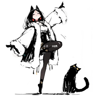 古风少女与咪头像