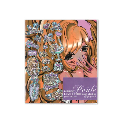 涩谷少女轻亚鬼马镭射贴纸