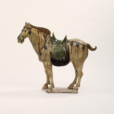 700-750年  三彩陶马  维多利亚与阿尔伯特博物馆藏 