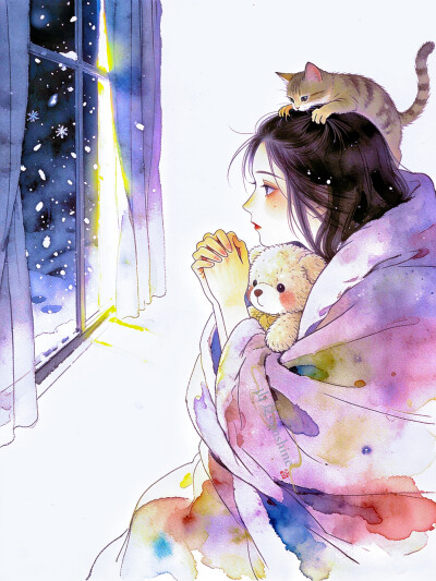 当你孤单，你会想起谁#写给时光的情书#当你孤单你会想起谁#创作人计划#画画的日常