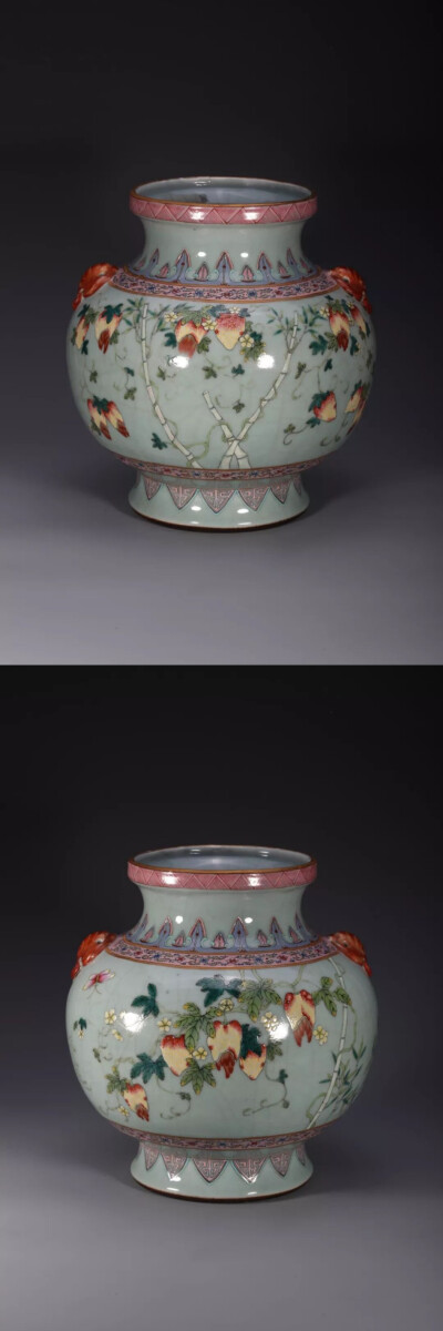 清乾隆 粉彩癞瓜纹蝙蝠耳尊
观复博物馆藏