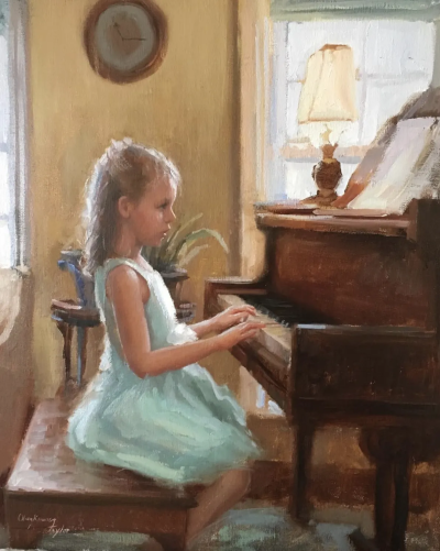 马尔西·奥莱什凯维奇-泰勒是一位美国当代具象画家，以细腻、安静且富有心理深度的人物绘画而受到关注。她的作品多以女性形象为核心，画面氛围克制而亲密，人物常处于沉思、放松或情绪内敛的状态之中。马尔西擅长运用…