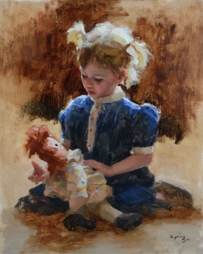 马尔西·奥莱什凯维奇-泰勒是一位美国当代具象画家，以细腻、安静且富有心理深度的人物绘画而受到关注。她的作品多以女性形象为核心，画面氛围克制而亲密，人物常处于沉思、放松或情绪内敛的状态之中。马尔西擅长运用…